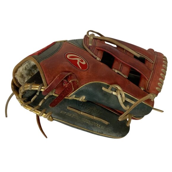Rawlings Pro Preferred PROSRA13 Baseball Glove 12-3/4 Red Blue Leather 159 RHT - Picture 5 of 8